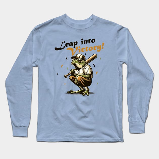 Frog baseball player Long Sleeve T-Shirt by Art_Boys